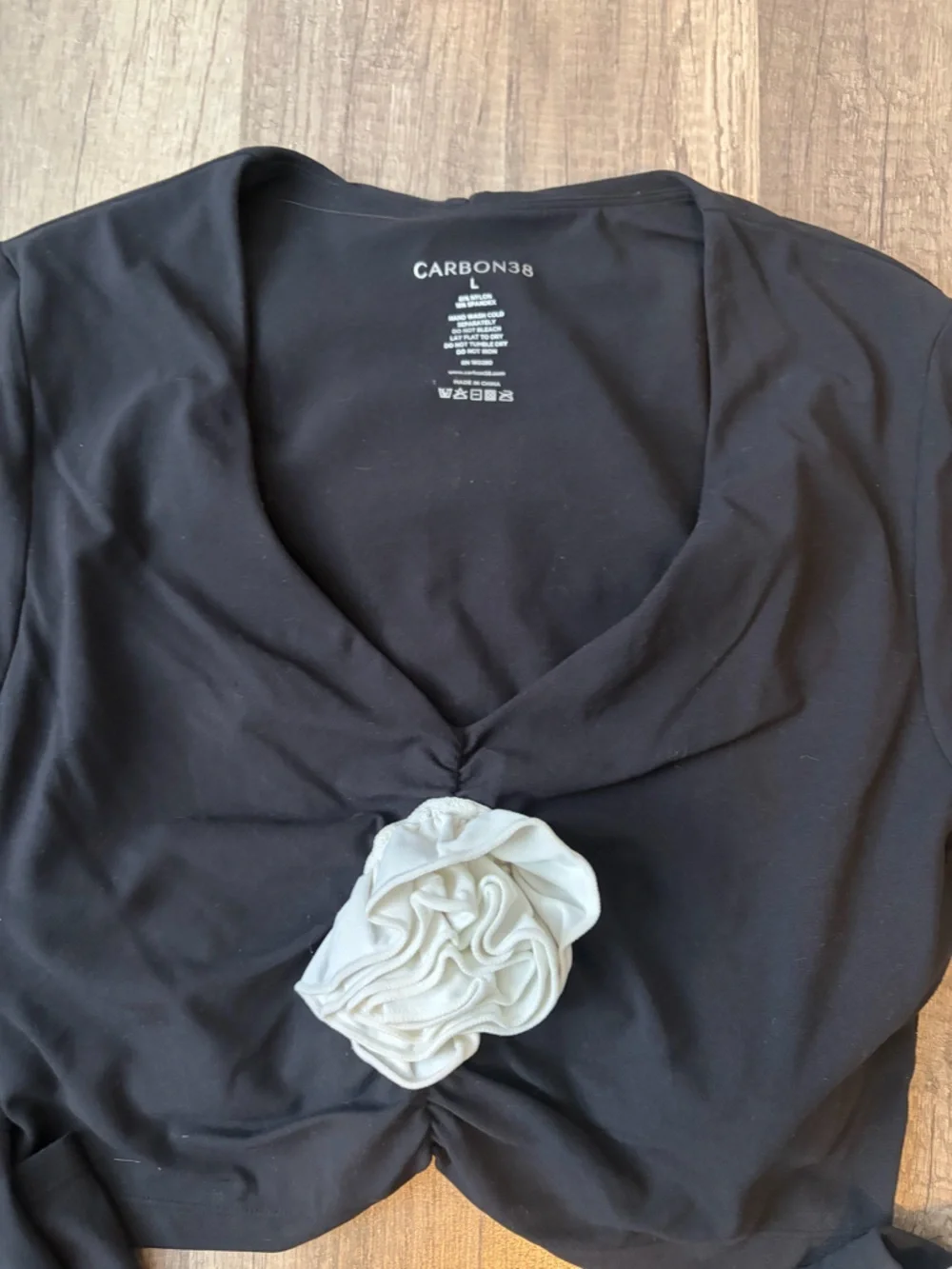 Carbon 38 Rosette Long Sleeve Top and leggings set - Picture 9 of 10